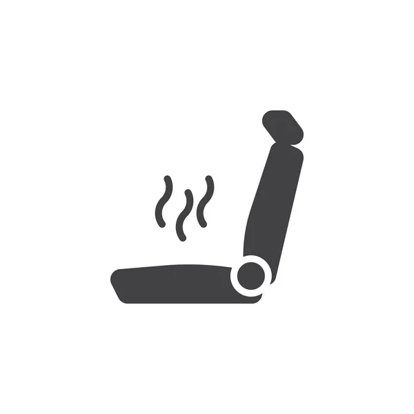 Araba koltuğu Isıtma vektör simgesi — Stok Vektör