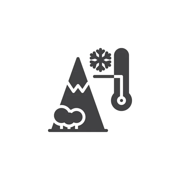 Ikona Vektor teplotního vrcholu hory — Stockový vektor
