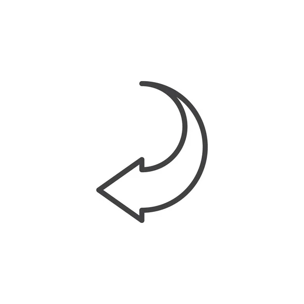 Bakåtpilen ikon — Stock vektor
