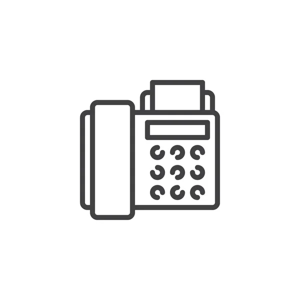 Icono de línea de fax — Vector de stock