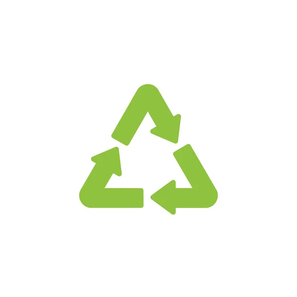 Recycling pijlen platte icoon — Stockvector