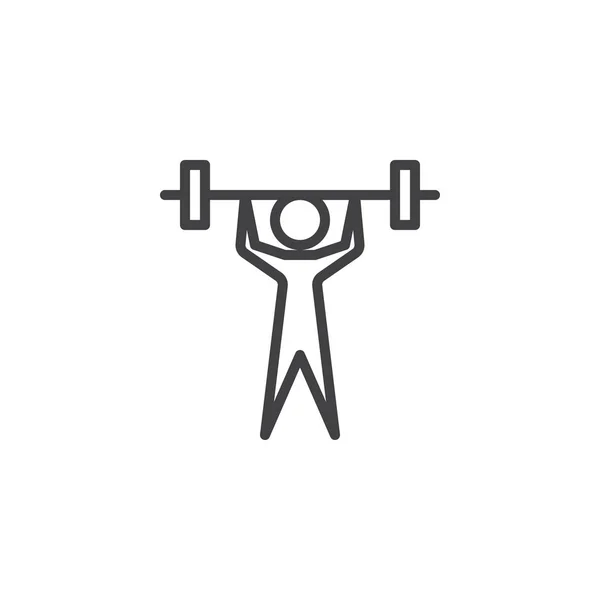 Weightlifting sport line icon — Stock Vector