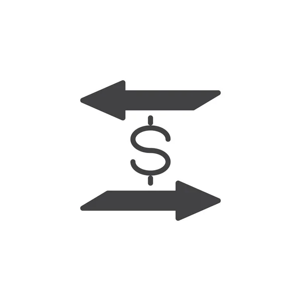 Icono de vector de cambio de dinero — Vector de stock