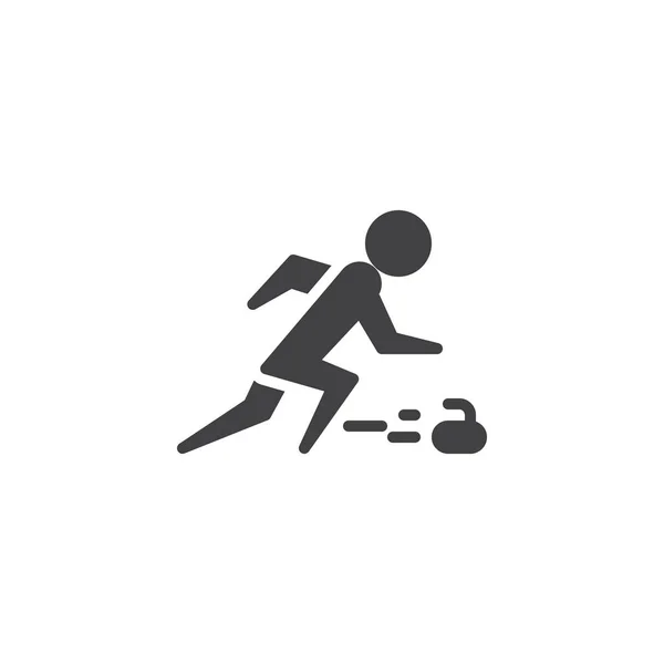 Curling sport vector icon