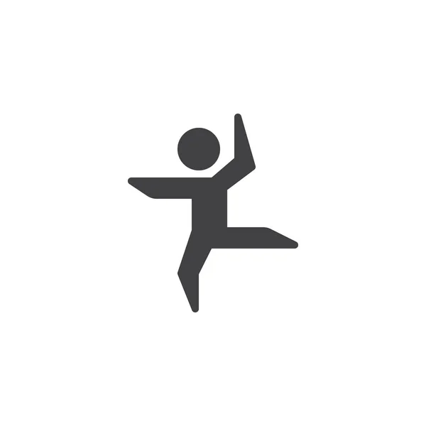 Balletttänzer tanzen Vektor-Ikone — Stockvektor