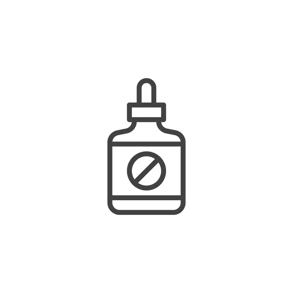 Insektenschutzmittel Flaschenlinie Symbol — Stockvektor