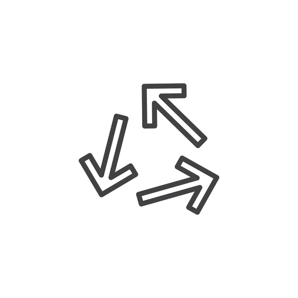 Übertragungspfeile Linie Symbol — Stockvektor