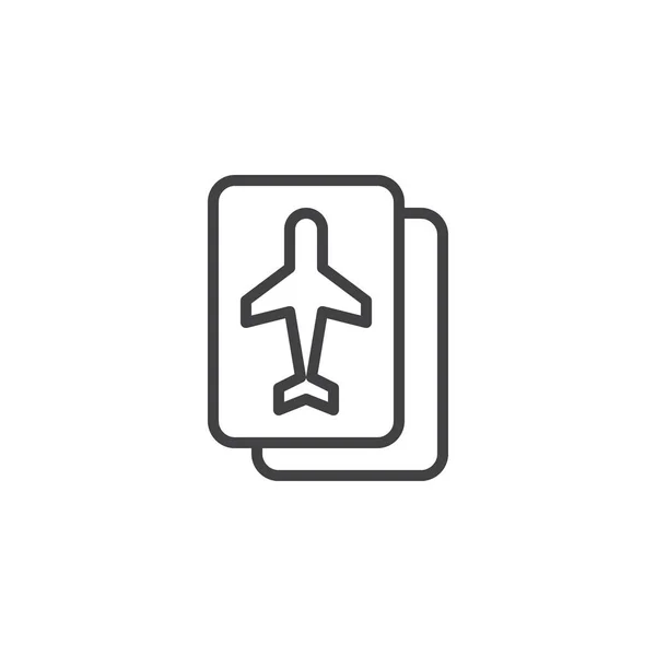 Repülőjegy-sor ikonja — Stock Vector