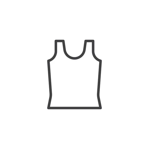 민소매 셔츠 라인 아이콘 — 스톡 벡터