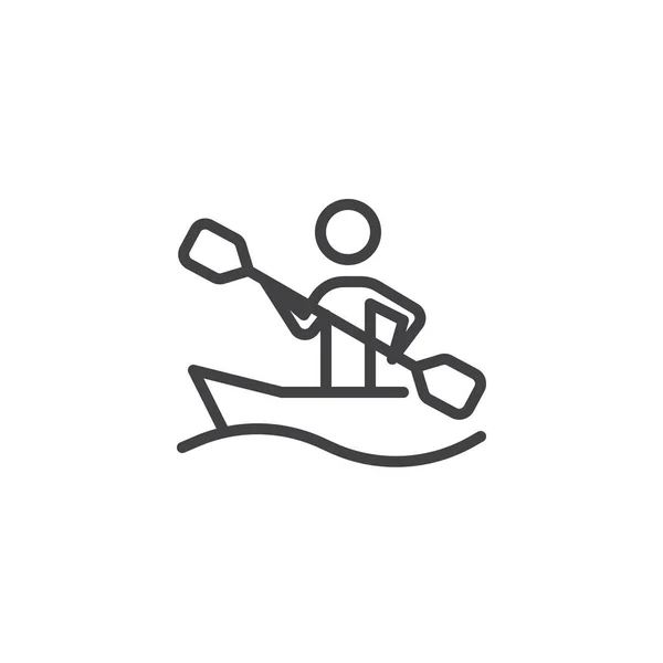Ligne d'entraînement sportif d'aviron icône — Image vectorielle