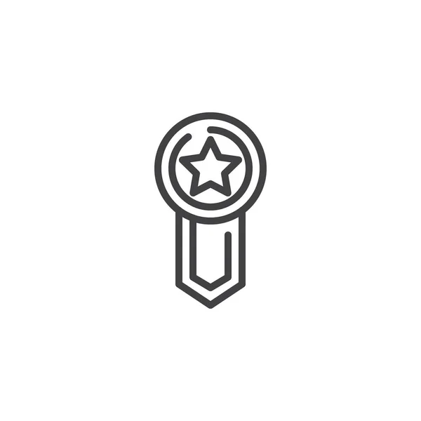 Award medal line icon — Stock Vector