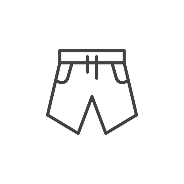 Icona linea pantaloncini da viaggio — Vettoriale Stock