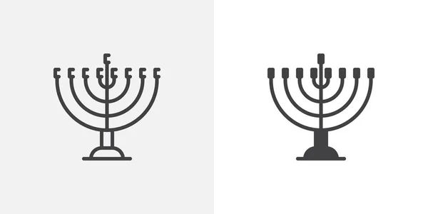 Εικονίδιο menorah Hanukkah — Διανυσματικό Αρχείο