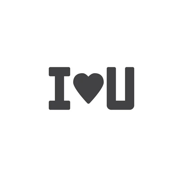 I love you vector icon — Stock Vector