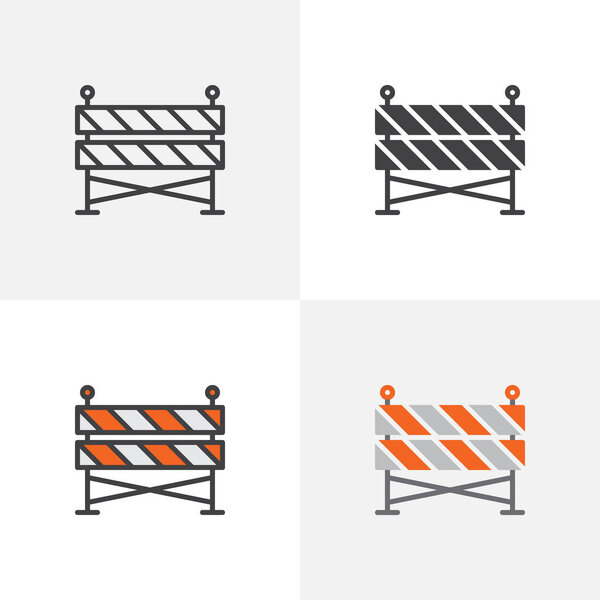 Construction barrier icon