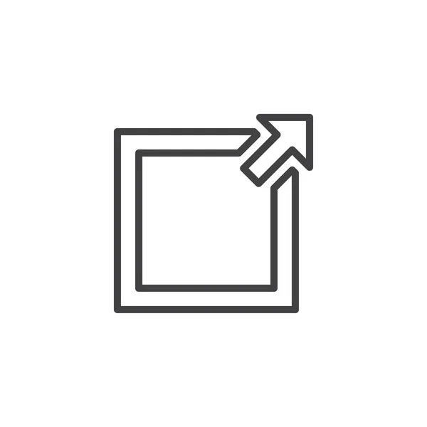 Ampliar ícone de linha de seta — Vetor de Stock