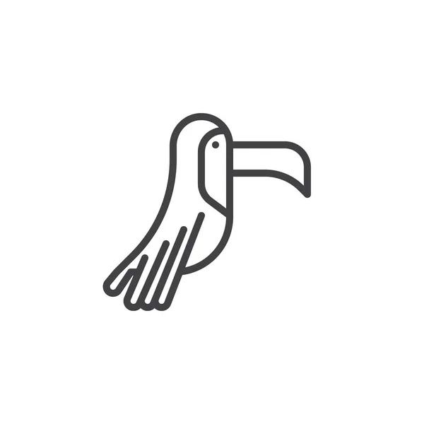 Icona della linea di uccello turistico — Vettoriale Stock