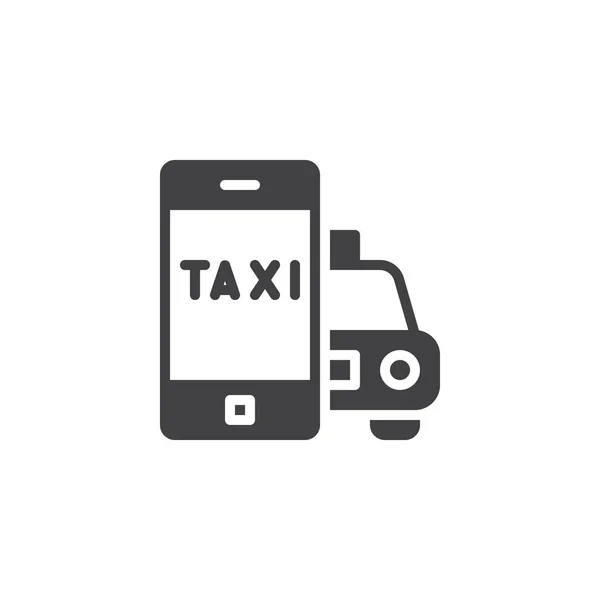 Taxi taxi commande app icône vectorielle — Image vectorielle