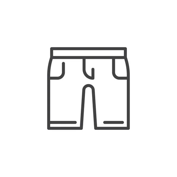 Pantalones cortos de entrenamiento icono de línea — Archivo Imágenes Vectoriales