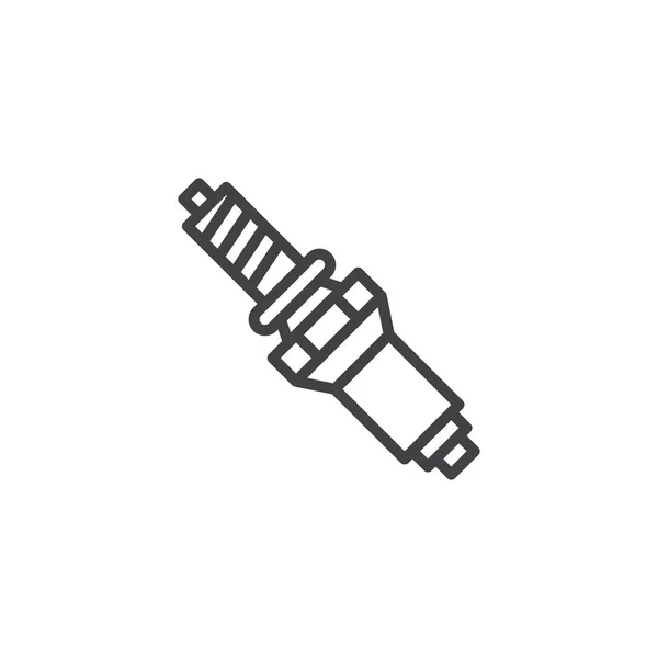 Car Spark Plug line icon — Stock Vector