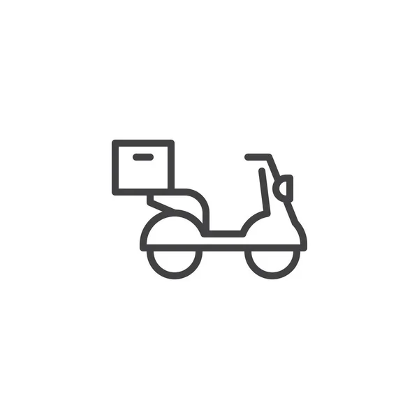Comida entrega scooter vector icono — Archivo Imágenes Vectoriales
