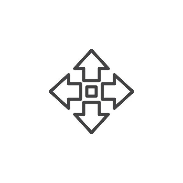 Ikona křížové čáry šipky — Stockový vektor