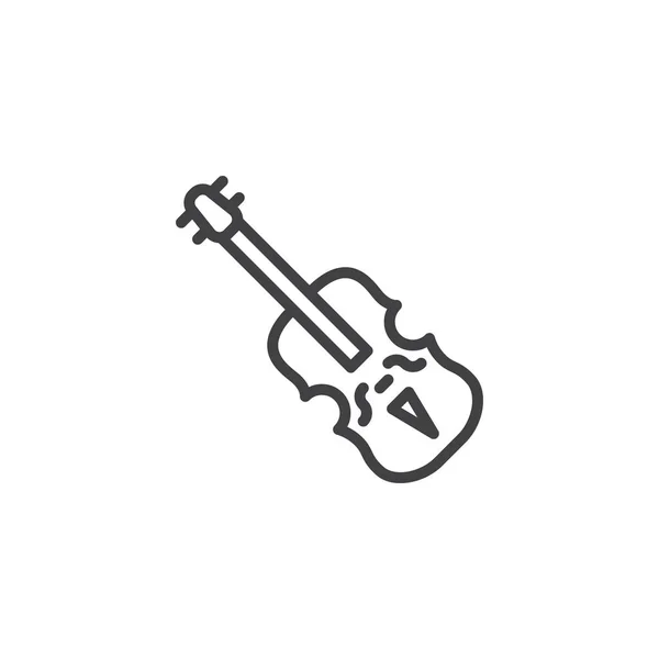 Icône ligne violon — Image vectorielle