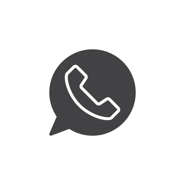 Speech bubble with handset vector icon — Stock Vector