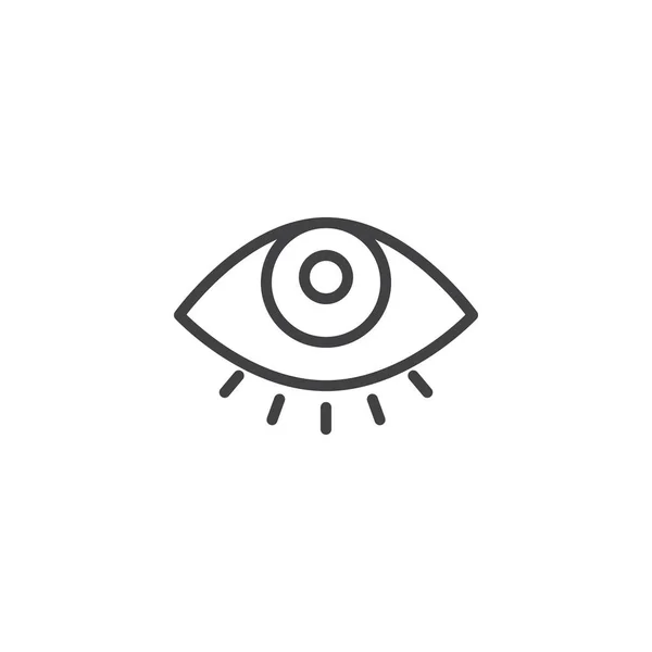 Icona linea occhio umano — Vettoriale Stock