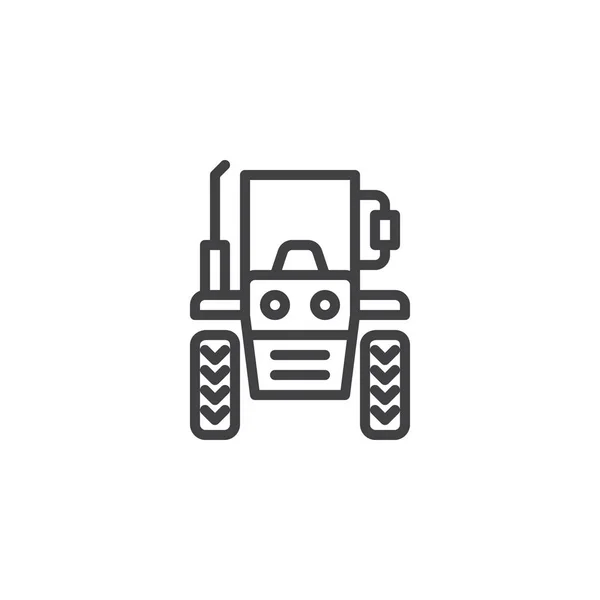 Tractor icono de primera línea — Vector de stock