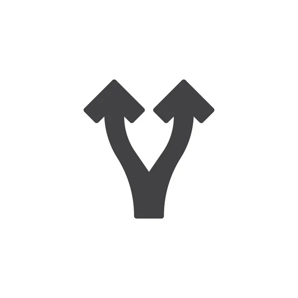 Split nyíl felfelé vektor ikon — Stock Vector