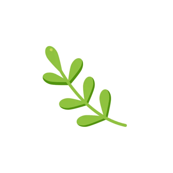 Happy Easter willow branch flat icon — Stock Vector