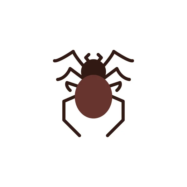 Плоская иконка паука — стоковый вектор