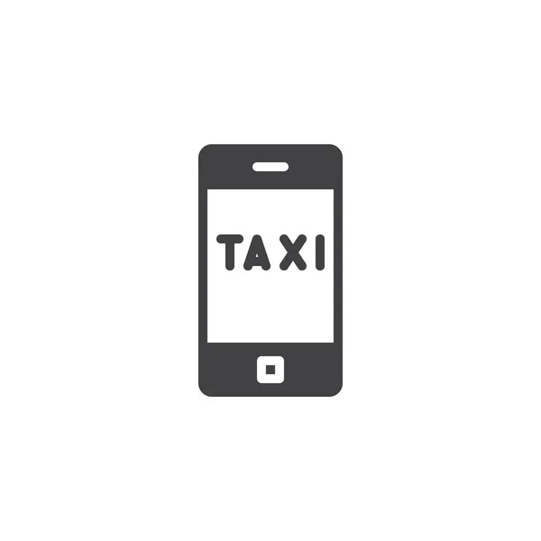 Mobile taxi servicio aplicación vector icono — Archivo Imágenes Vectoriales
