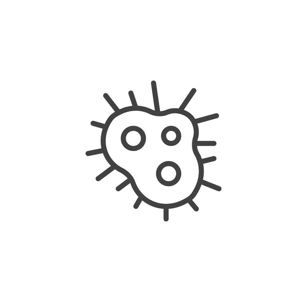 Gérmenes bacterias línea icono — Vector de stock