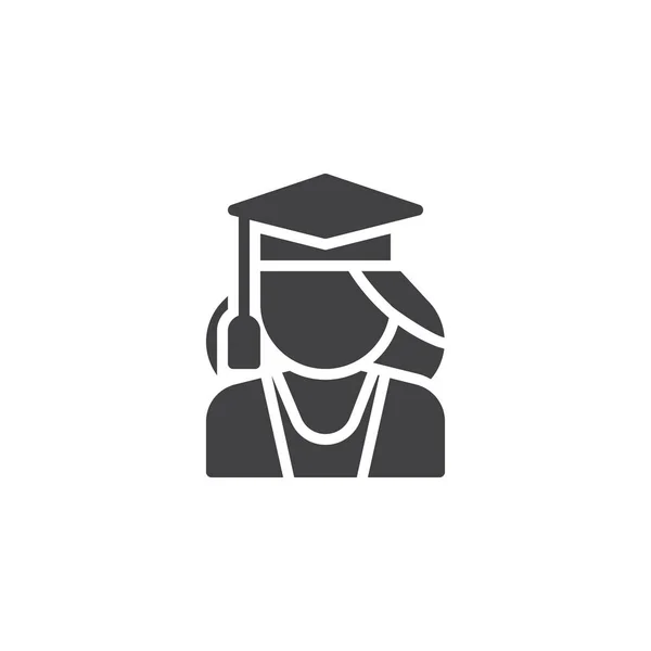 Graduated Lady vector icon — Stock Vector