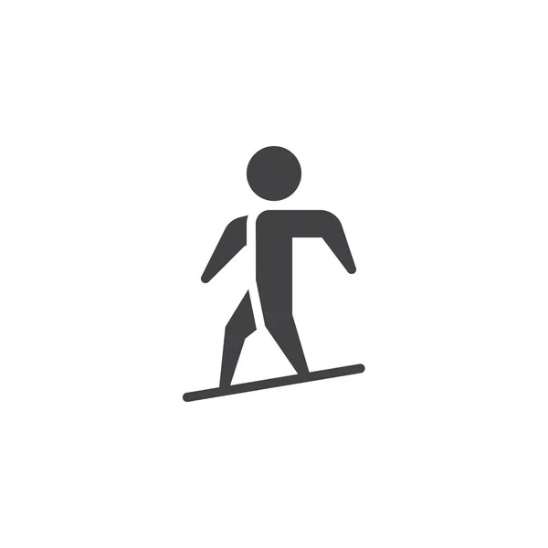 Hombre snowboard vector icono — Vector de stock