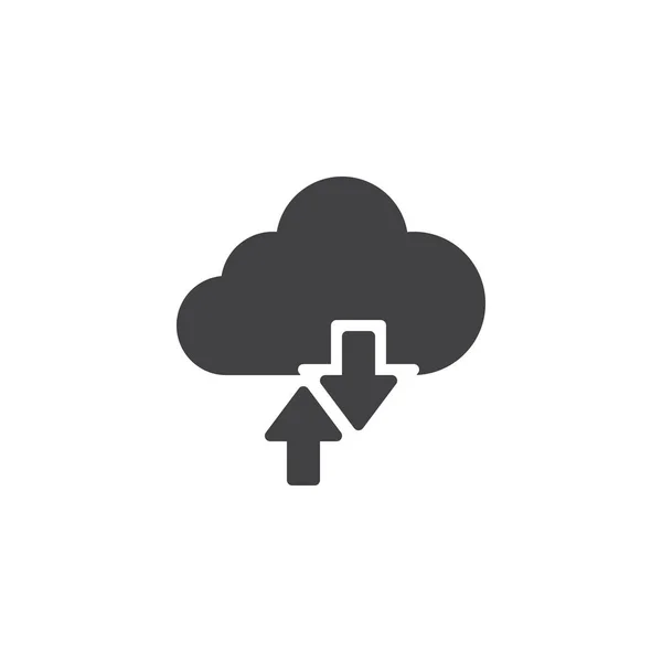 Ícone de vetor de computação em nuvem — Vetor de Stock