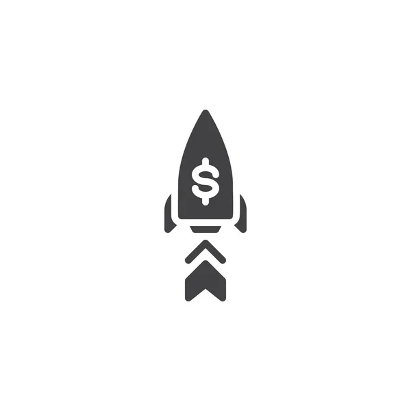 Startup raket vector pictogram — Stockvector