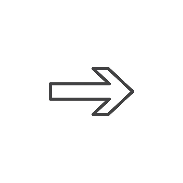 Arrow right line icon — Stock Vector