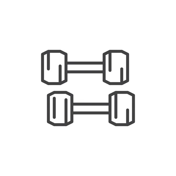Twee halter lijn icoon — Stockvector