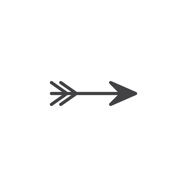 Pfeil-Vektor-Symbol für Bogenschießen — Stockvektor