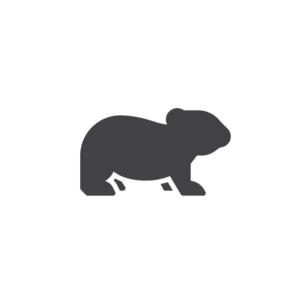 Rodent side view vector icon — Stock Vector