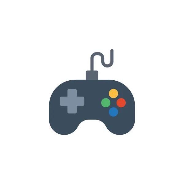 Controlador de juego icono plano — Vector de stock