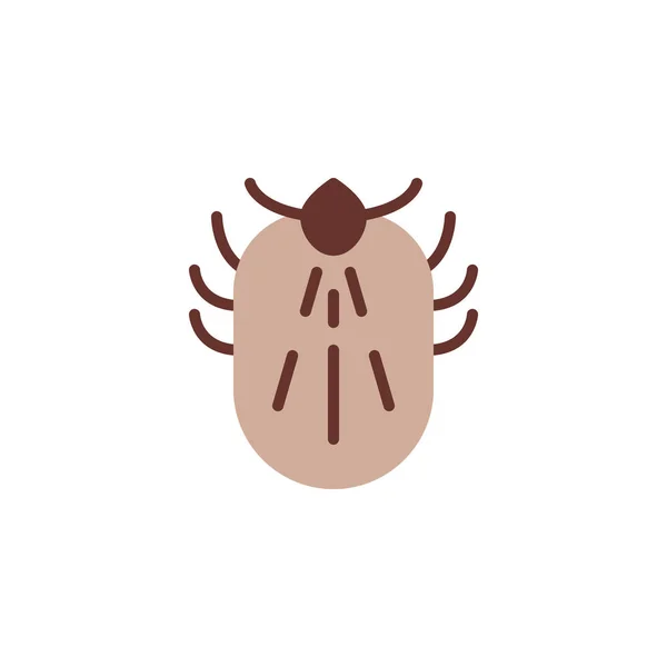 Icono plano insecto Mite — Vector de stock