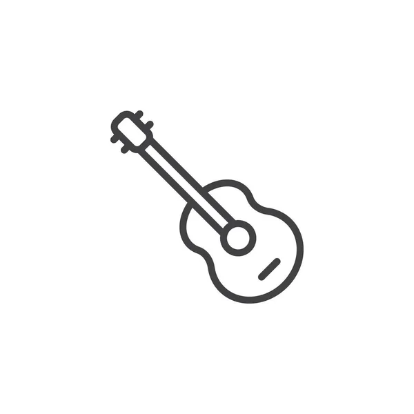 Acoustic guitar line icon — Stock Vector