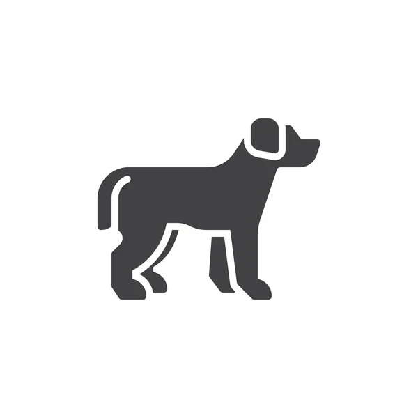 立っている犬のベクトルのアイコン — ストックベクタ
