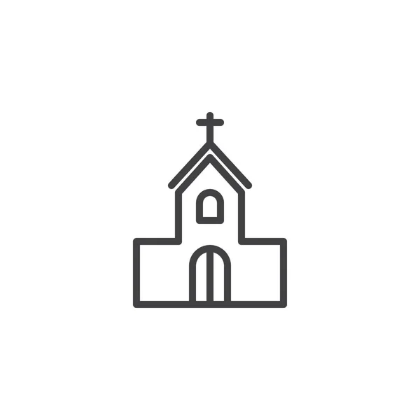 Kilise evi çizgi simgesi — Stok Vektör