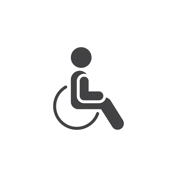 Ikone für Rollstuhlfahrer — Stockvektor
