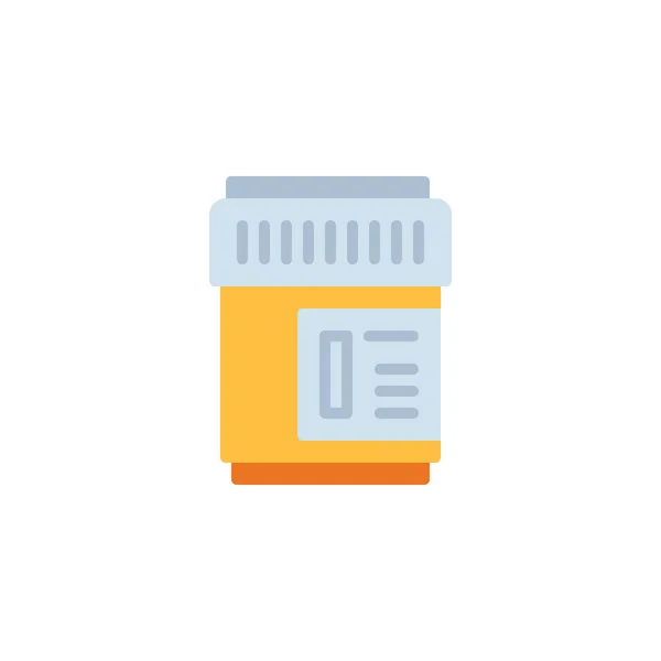 Pills bottle flat icon — Stock Vector